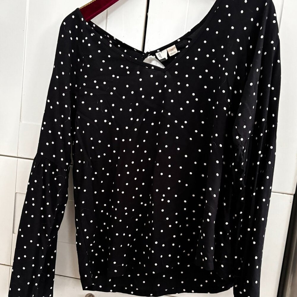 polka dot viscose top
